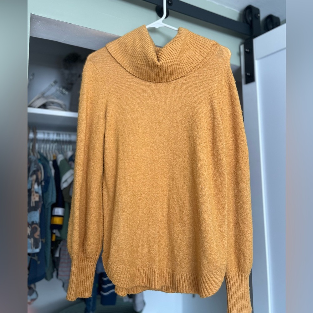 Tahari Golden Cowl Neck Sweater